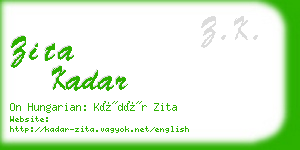 zita kadar business card